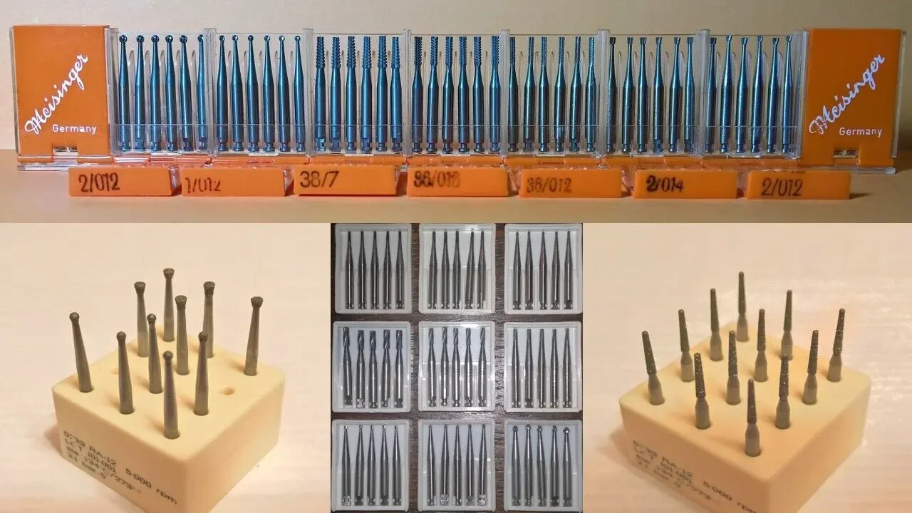 Стоматологические боры,- твердосплавные, алмазные, и стальные. 3