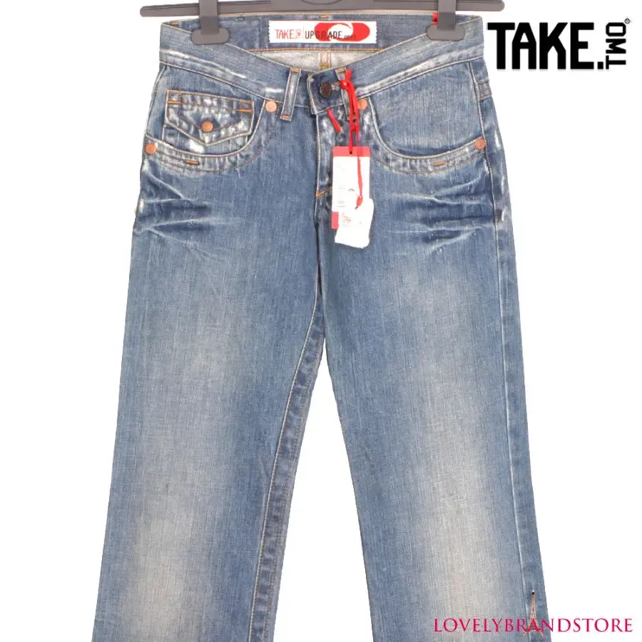 Take Two Италия Джинсы 26/34 на девочку 42/13-15 л прямые брюки штаны 5