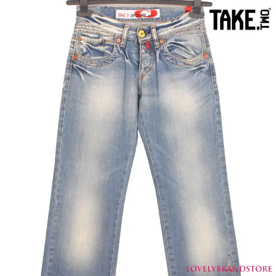Take Two Италия Джинсы 25/34 на девочку 40/12-14 л прямые штаны брюки 5