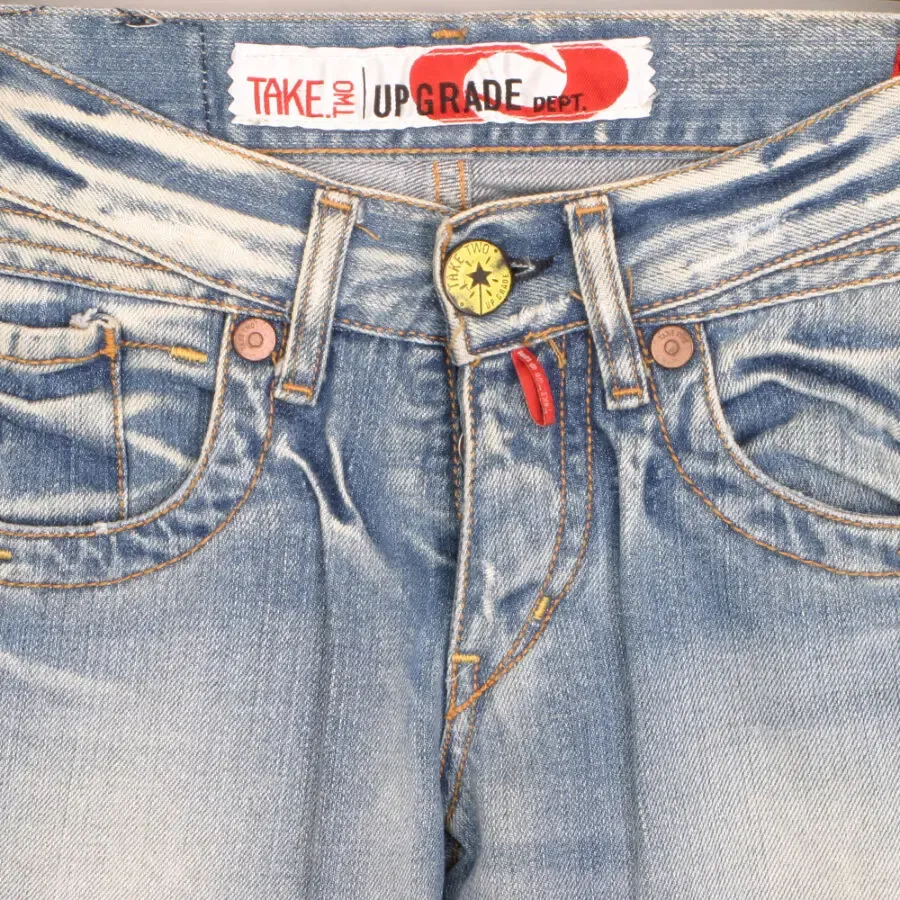 Take Two Италия Джинсы 25/34 на девочку 40/12-14 л прямые штаны брюки 7