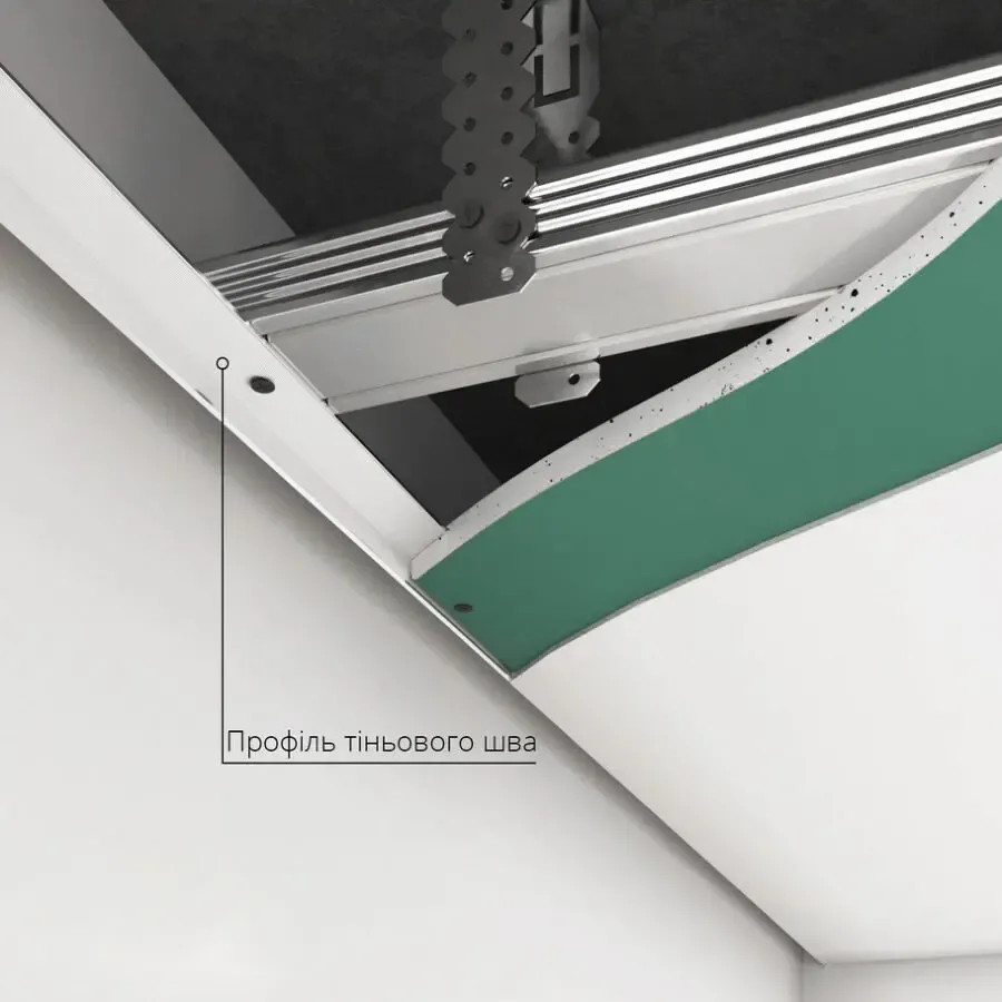 Алюминиевый профиль теневого шва 10 мм 5