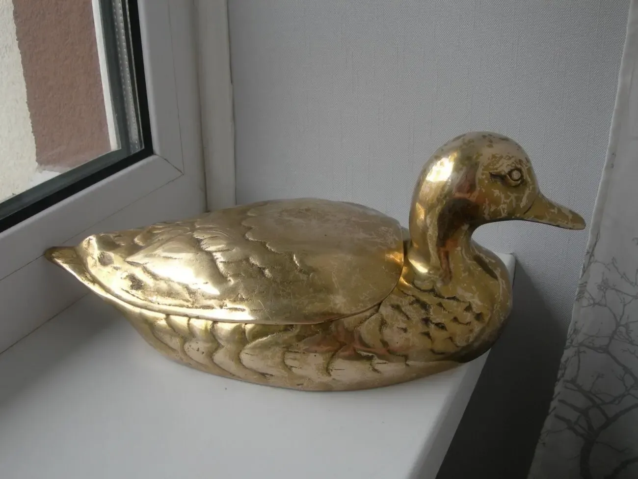 Шкатулка, утка, большая, бронза, 1,6 кг, Германия 5