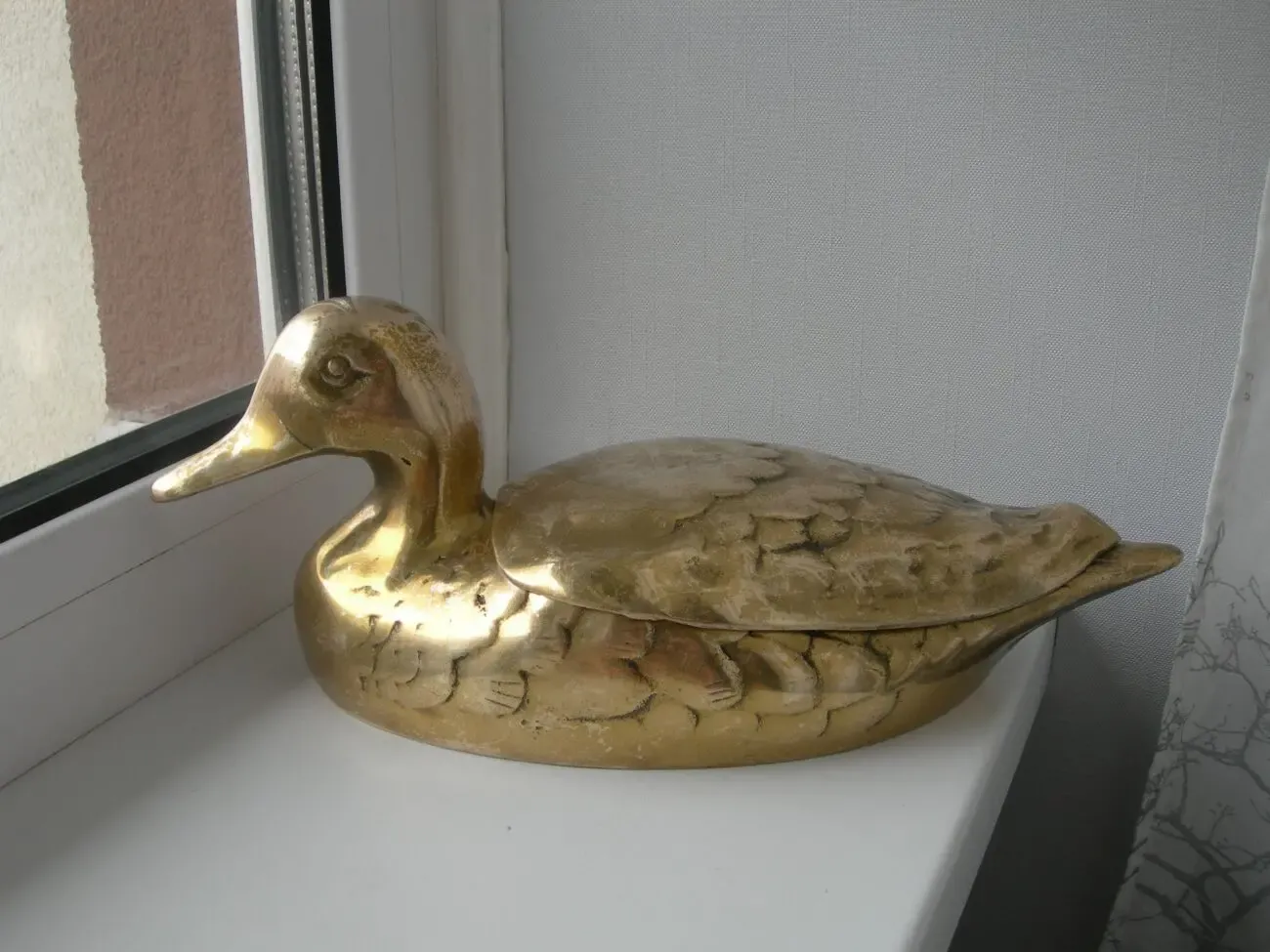 Шкатулка, утка, большая, бронза, 1,6 кг, Германия 3