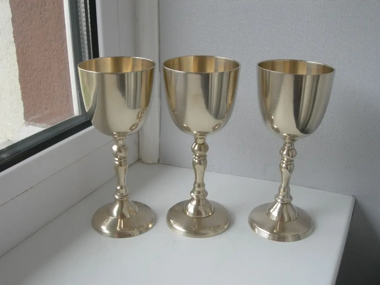 Бокалы, рюмки, бронза, Дания, 3 шт. 2