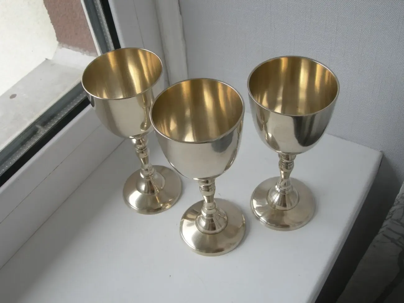 Бокалы, рюмки, бронза, Дания, 3 шт. 4