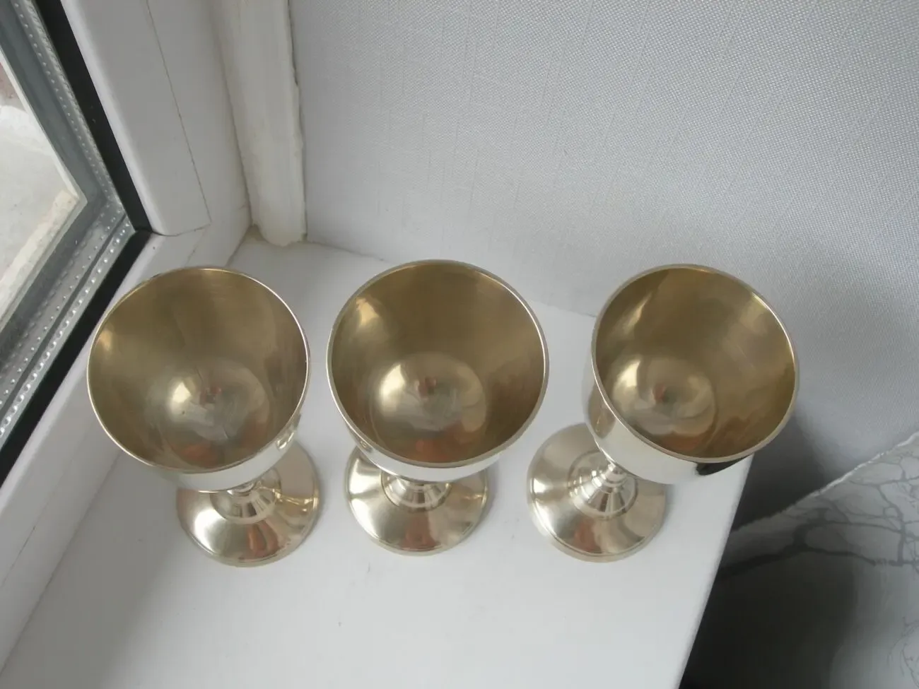 Бокалы, рюмки, бронза, Дания, 3 шт. 3