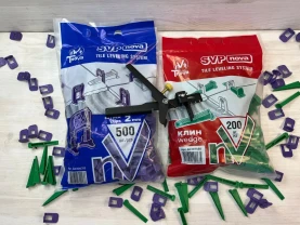 Система выравнивания плитки СВП NOVA 200 клин 500 зажим 1мм.1 инструме