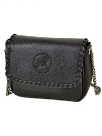 Наплечная сумочка с клапаном и вышивкой 2 цвета