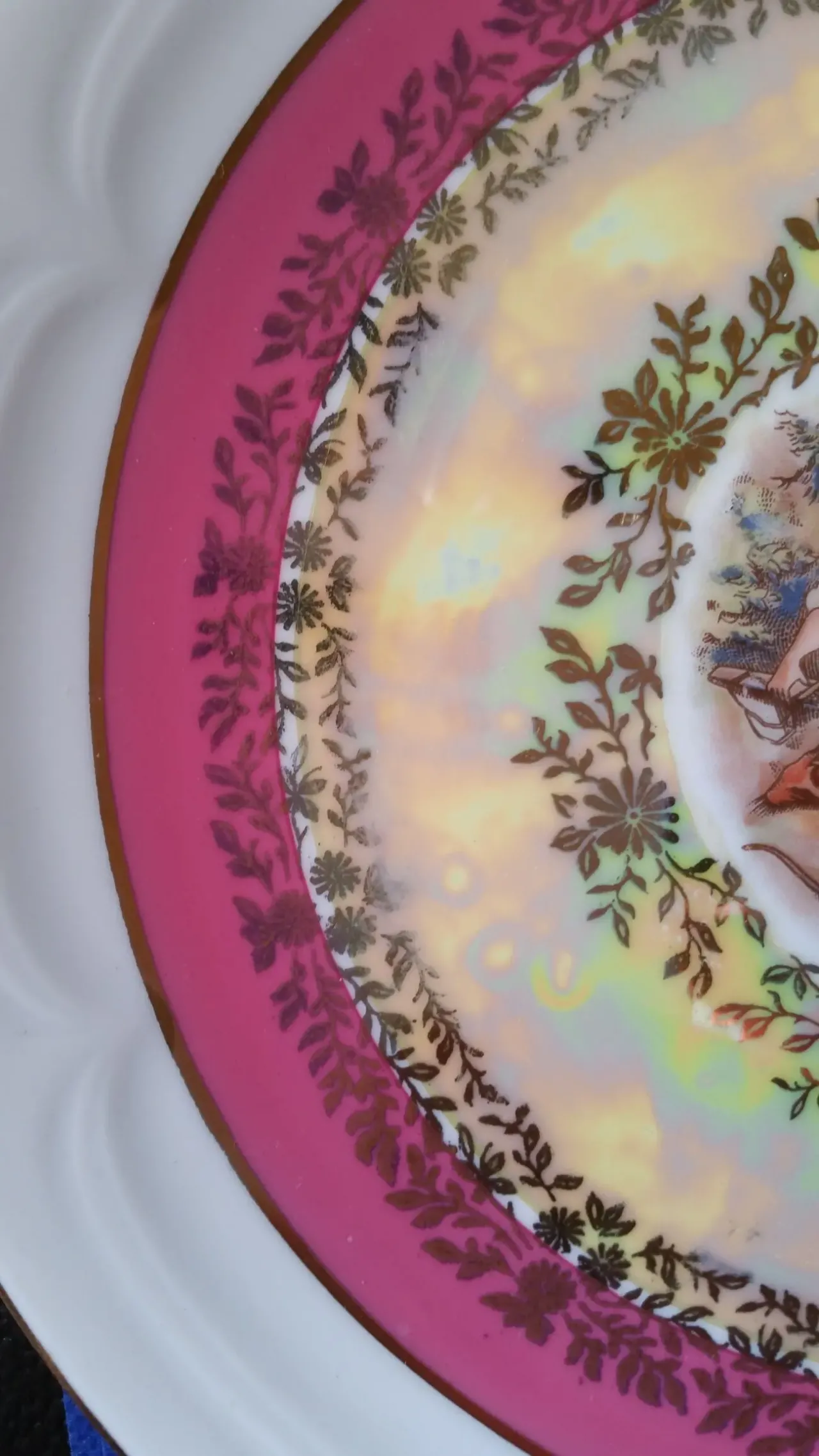 Тарелка Мадонна фарфор Германия сервиз рококо позолота SEP W1 ГДР 7