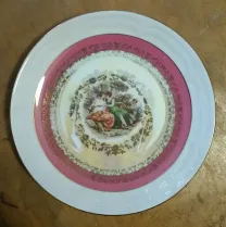 Тарелка Мадонна фарфор Германия сервиз рококо позолота SEP W1 ГДР