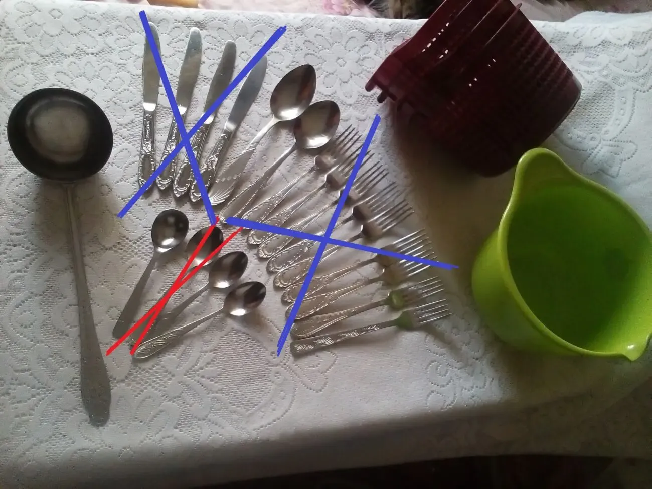 Ложка чайная половник нож вилка столовые ложки 4