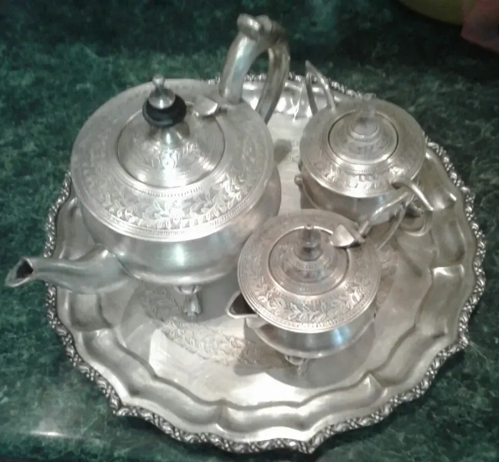 Индийское серебро.чайный сервиз 10