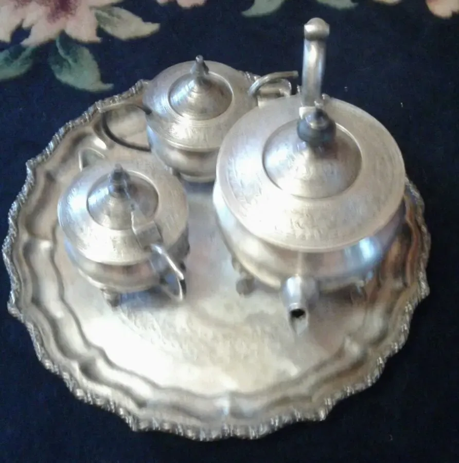Индийское серебро.чайный сервиз