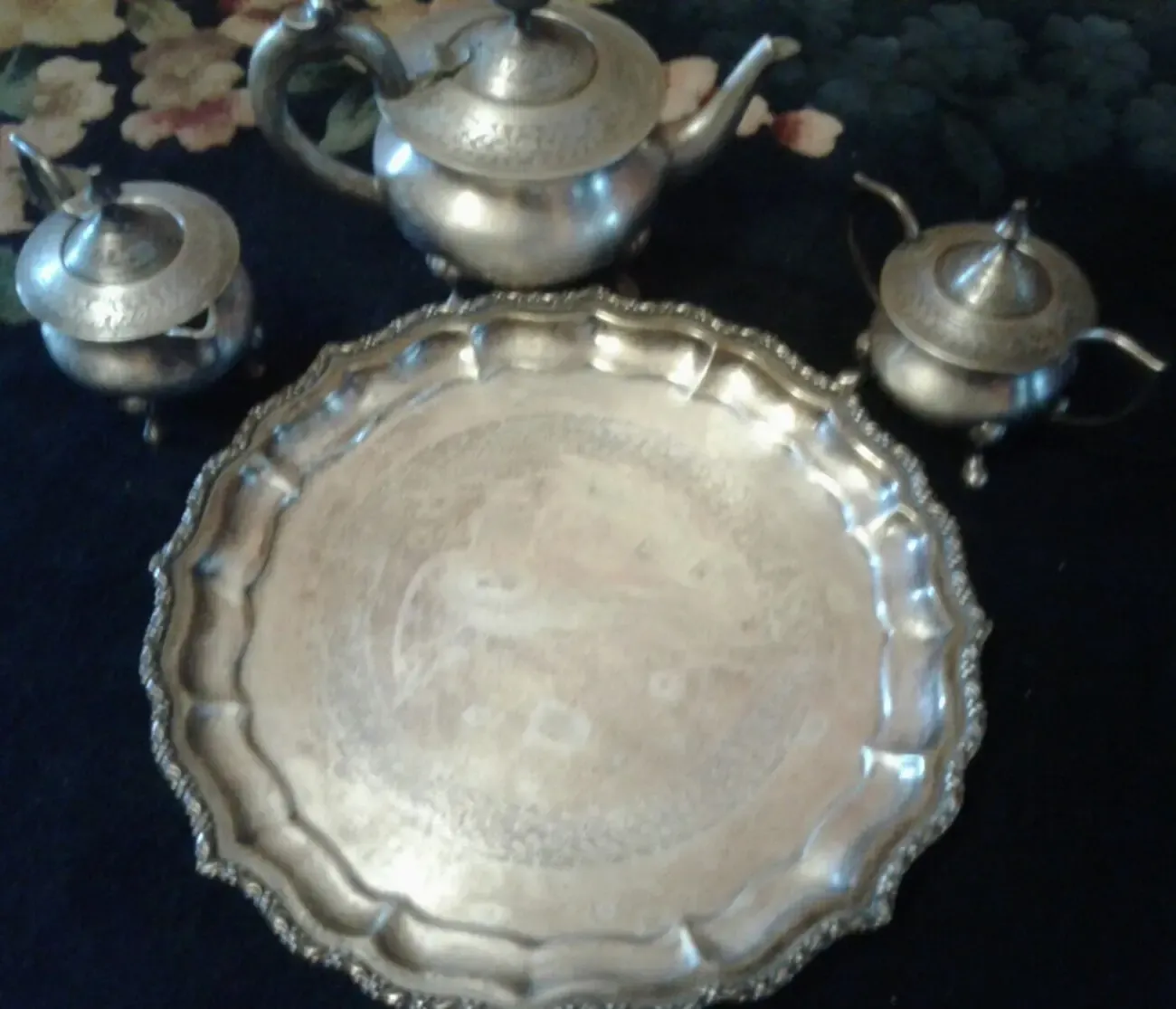 Индийское серебро.чайный сервиз 7