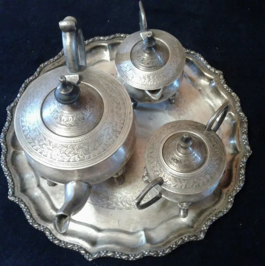 Индийское серебро.чайный сервиз 8