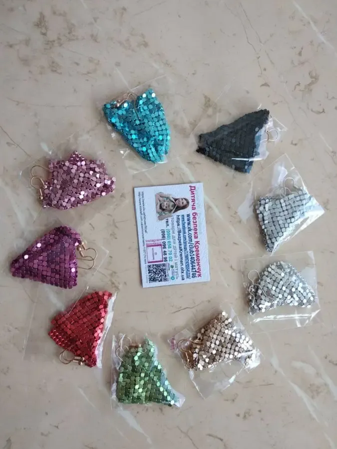 Серьги Ромб Сережки 2