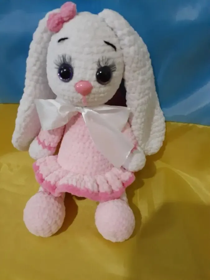 Плюшова Зайка ручної работи 7