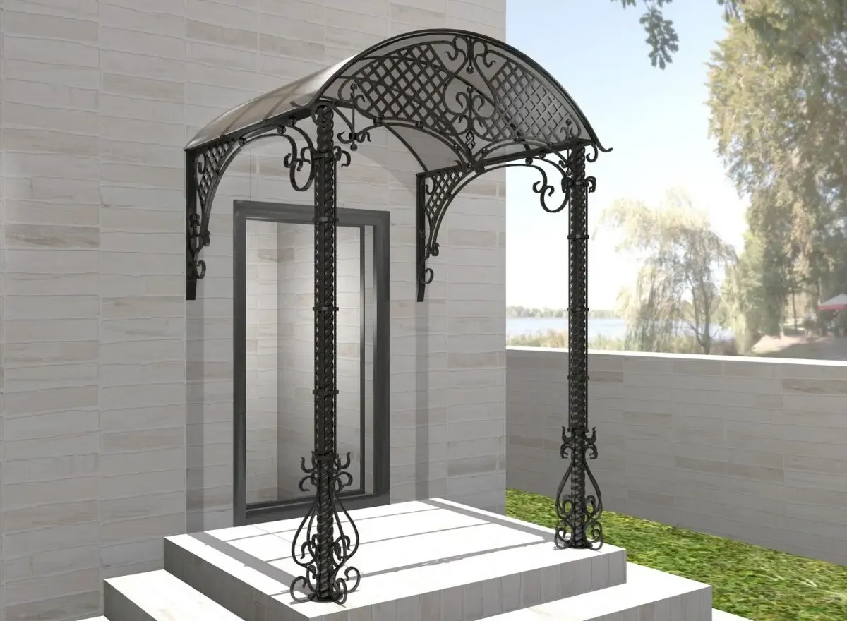 Козырек из профнастила 5