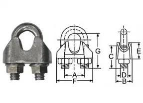 Зажим для канатов DIN1142 усиленный