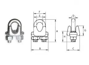 Зажим для каната HDG G450