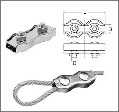 Зажим для канатов типа Duplex