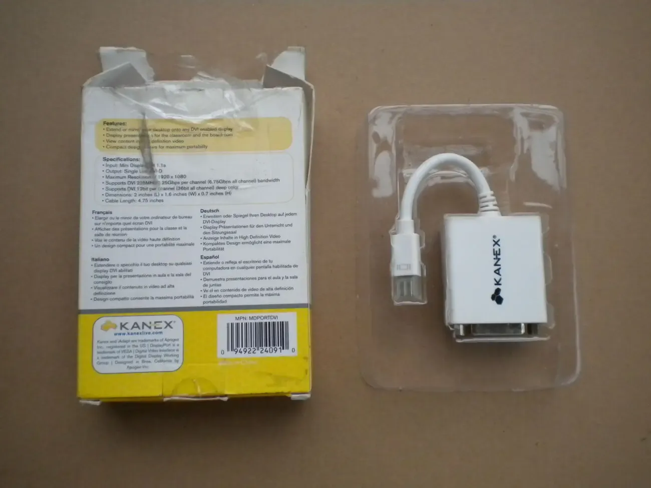 Перехідник Kanex Mini Displayport - Dvi переходник адаптер конвертер 2