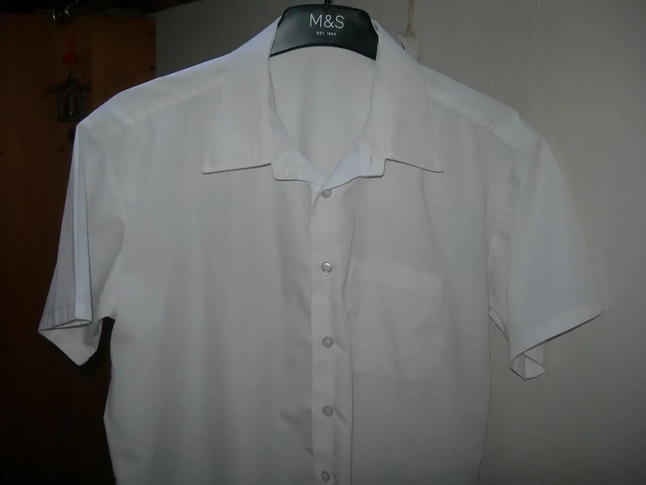 Рубашка, с коротким рукавом,  белая, George, 15-16 лет, 170-176 5