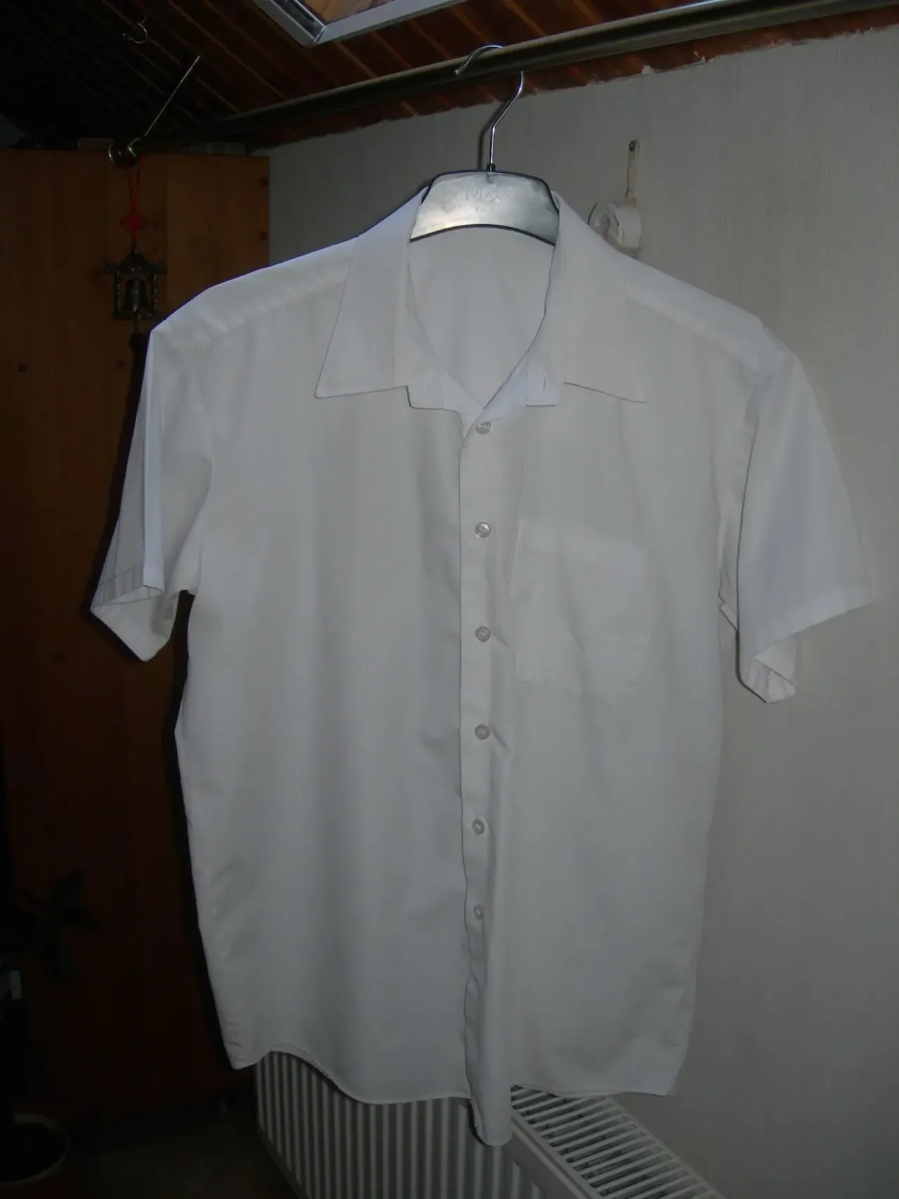 Рубашка, с коротким рукавом,  белая, George, 15-16 лет, 170-176