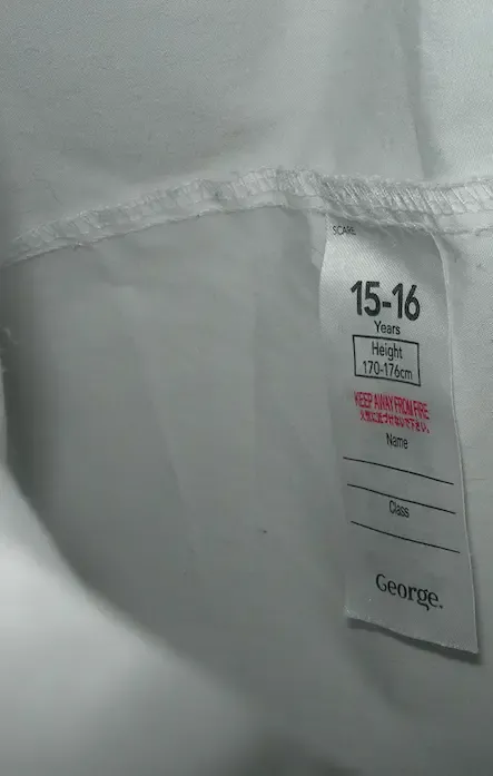 Рубашка, с коротким рукавом,  белая, George, 15-16 лет, 170-176 4