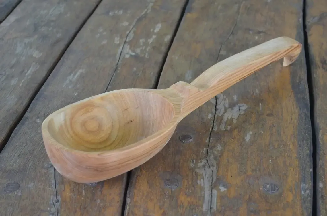 Деревянная ложка для сауны ковш для воды 2