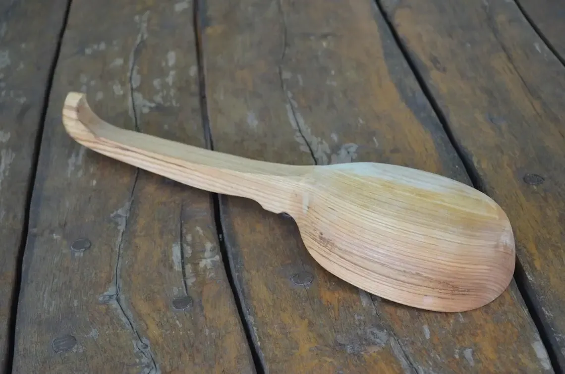Деревянная ложка для сауны ковш для воды 7