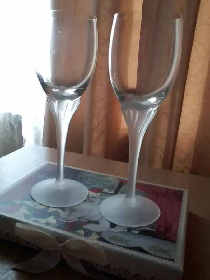 Два бокала.Чешское стекло 5