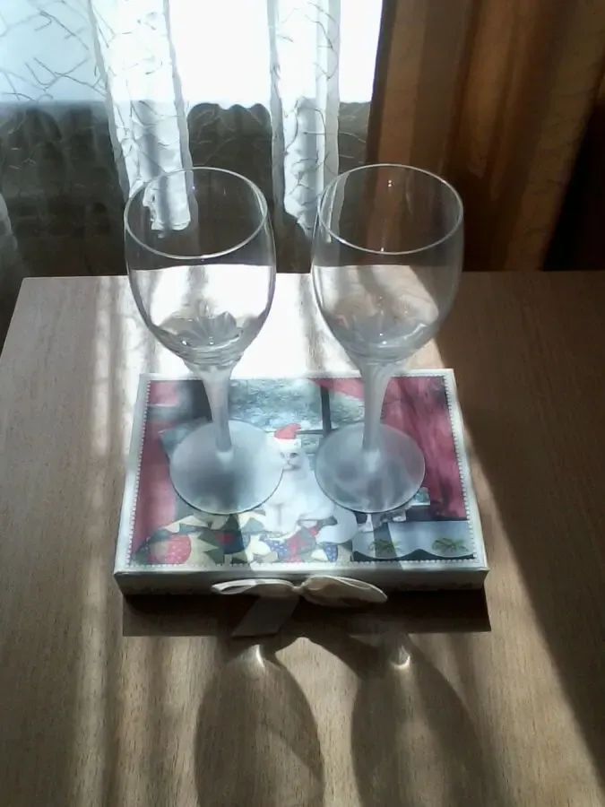 Два бокала.Чешское стекло 3