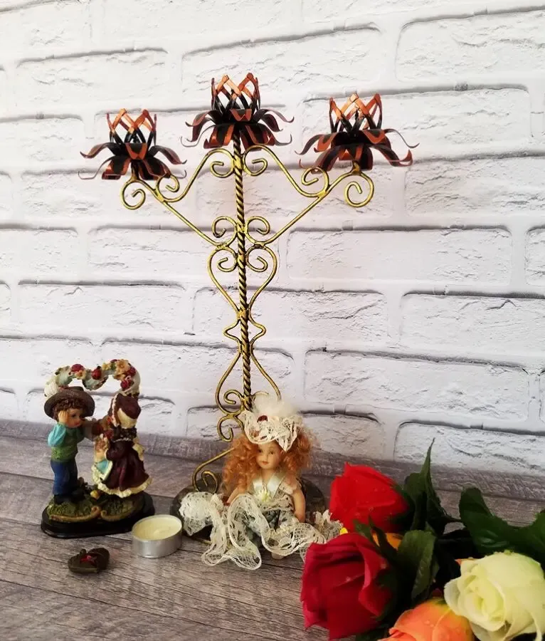 Металлический подсвечник для дом, декор из металла, подсвечник 10