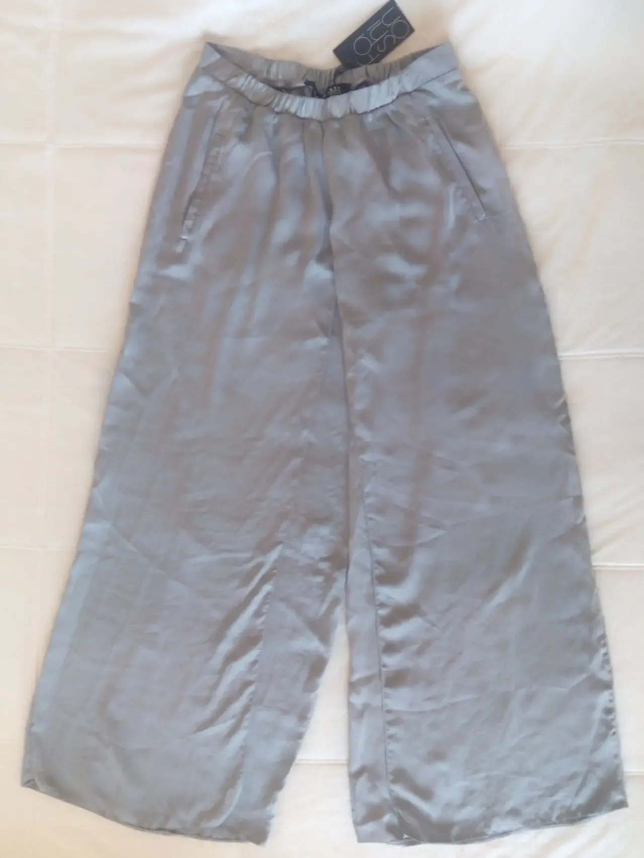 Серые широкие брюки с запахом Top Secret 38 8