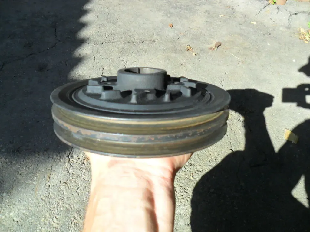 Hyundai/Kia 2312442000, Шкив коленвала Хюндай H100, 2.5D, TD, оригинал 9