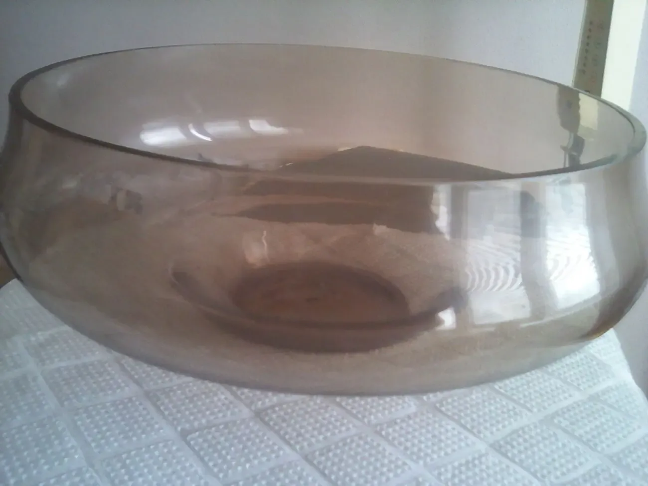 Ваза фруктовница гладкое цветное стекло,СССР