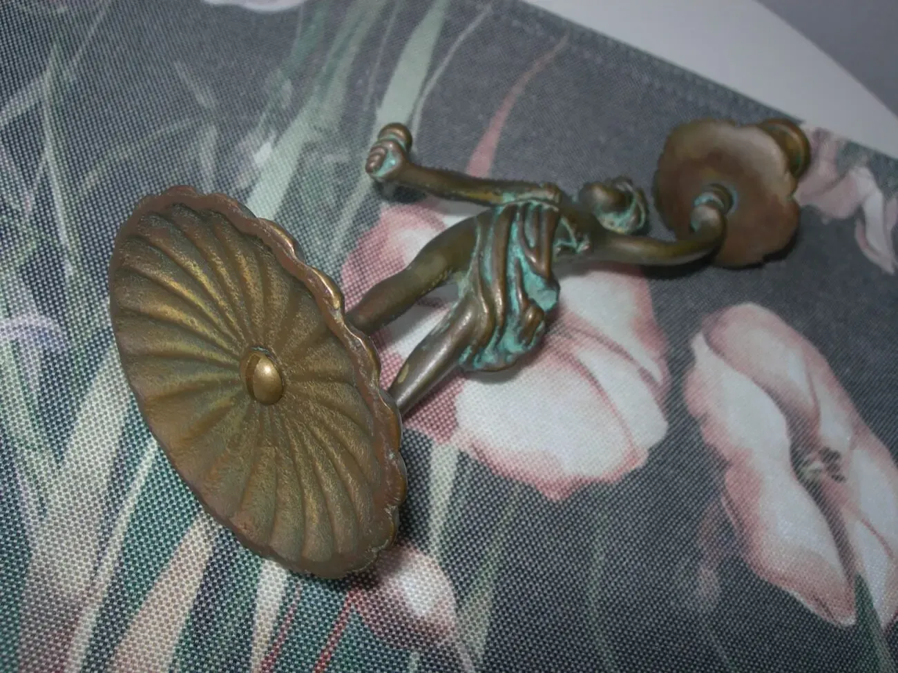 Подсвечник, Путти, бронза, бронзовый, старинный 8