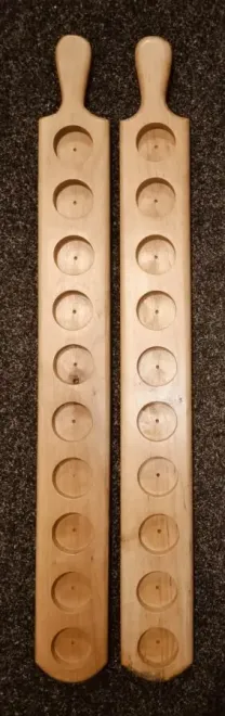 Доска подставка деревянная для подачи напитков 10 стаканов