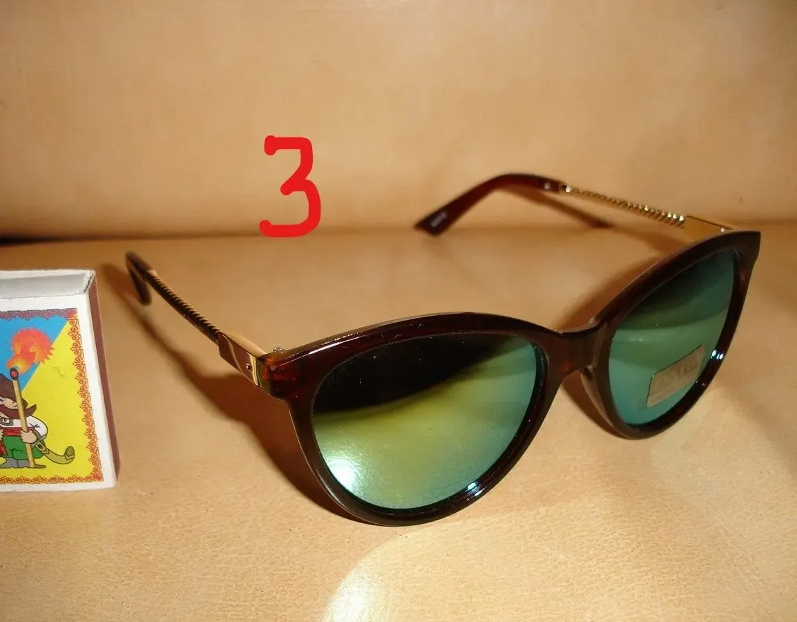 Очки/окуляри сонцезахисні, металева оправа, жіночі, стан нових 9