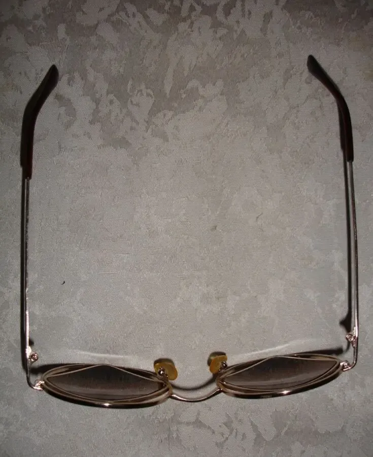 Очки/окуляри сонцезахисні, металева оправа, жіночі, стан нових 5