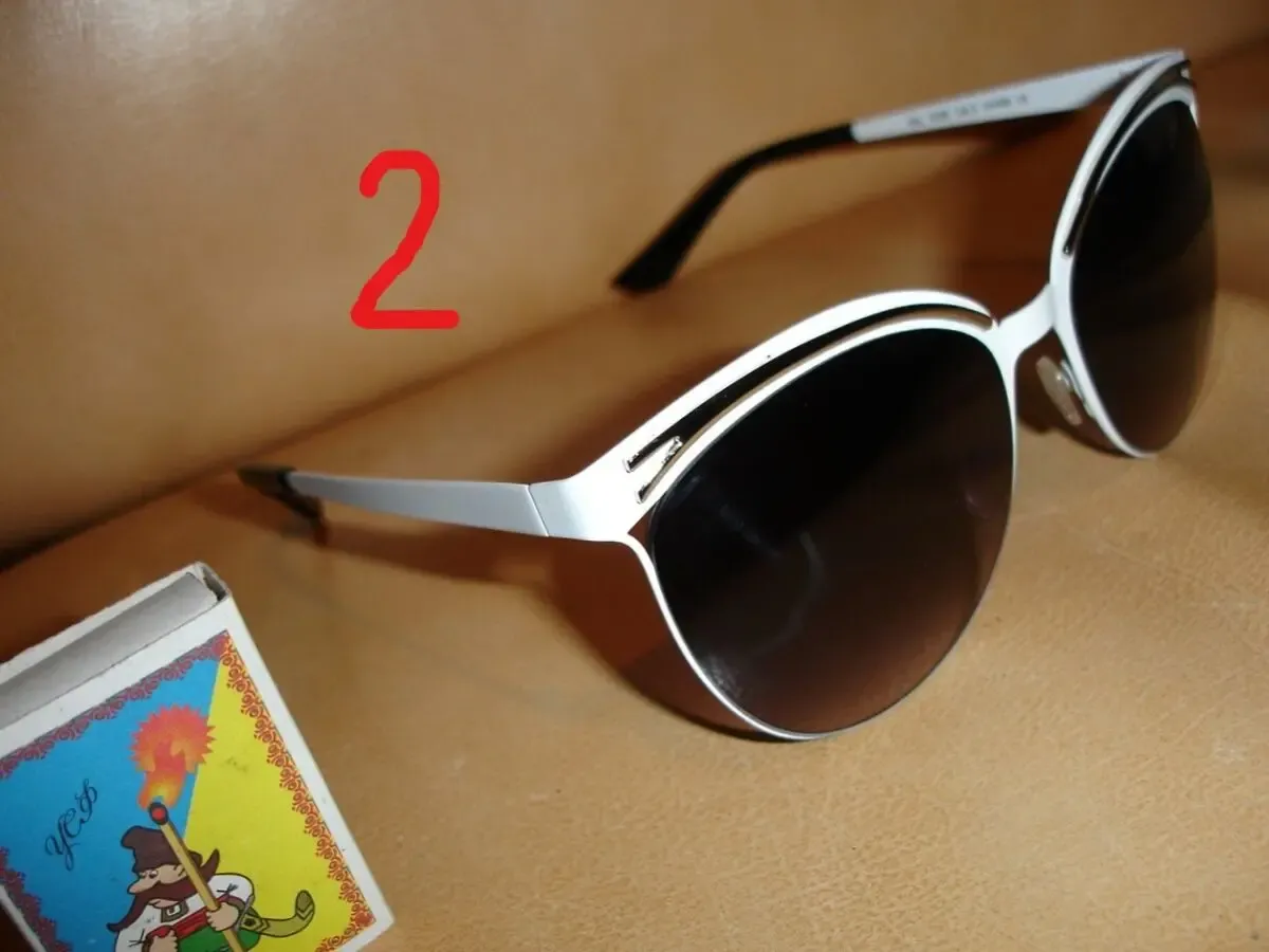 Очки/окуляри сонцезахисні, металева оправа, жіночі, стан нових 7