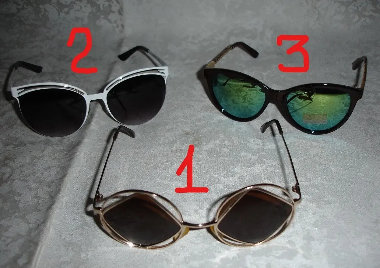 Очки/окуляри сонцезахисні, металева оправа, жіночі, стан нових