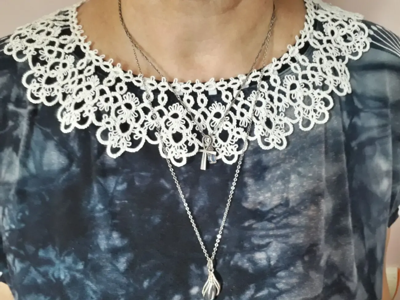 Комір мереживний *Луїза*. Техніка фріволіте. 4