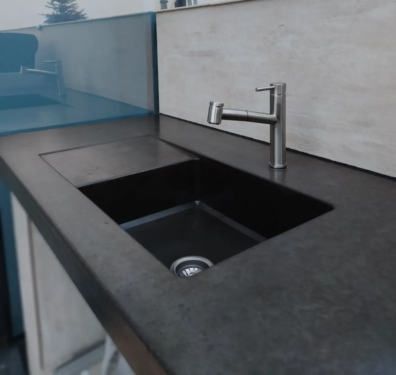 Кухни под заказ из бетона,бетонная столещница,барная стойка, остров 2