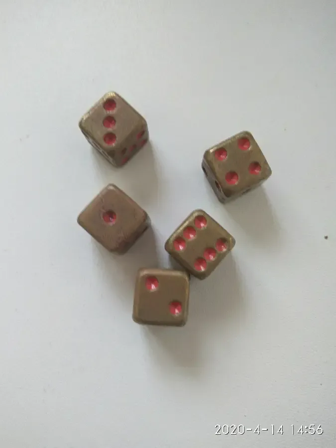 Игральные кости латунь