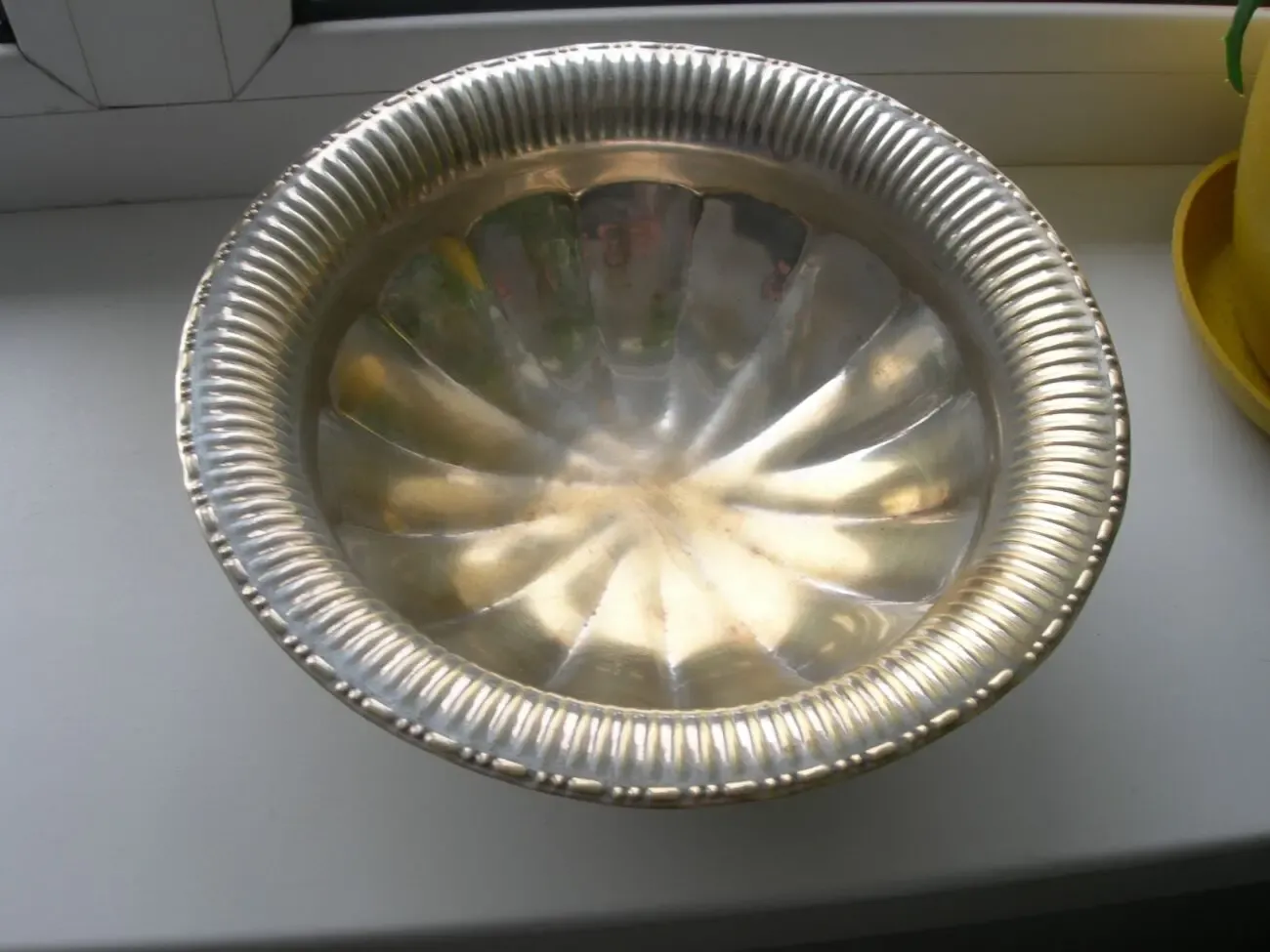 Блюдо, ваза, на лапах, бронза, серебрение, Англия 3