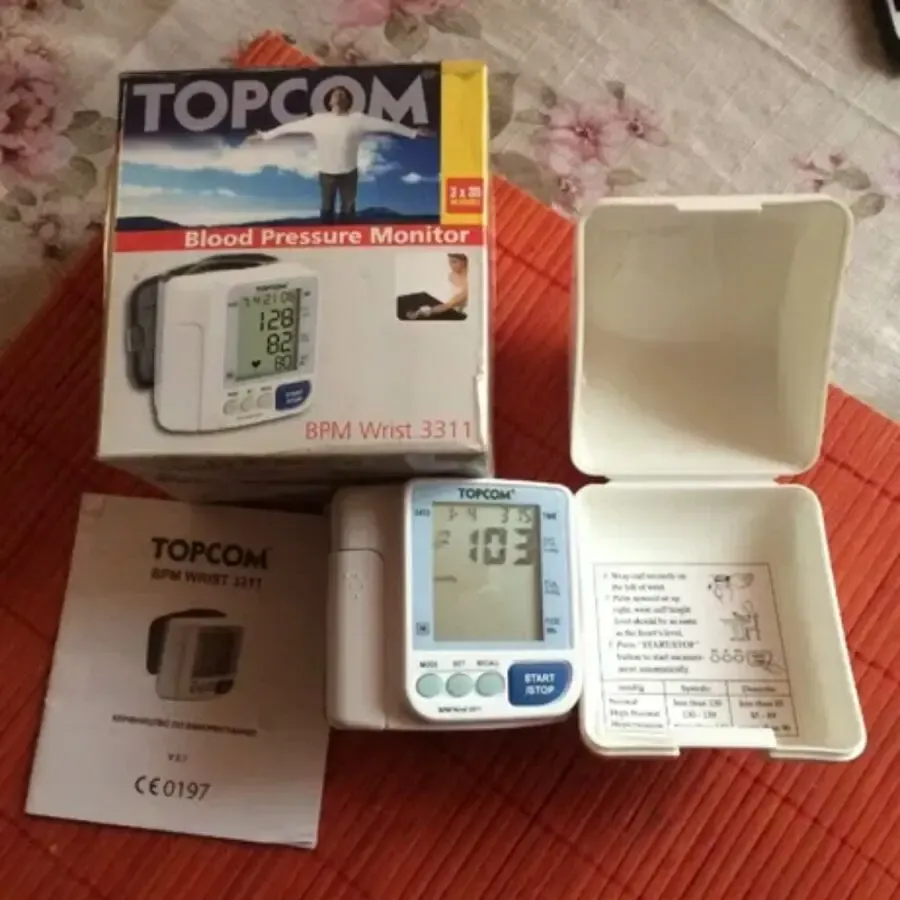 Тонометр для измерения давления Topcom BPM Wrist 3311.# 3