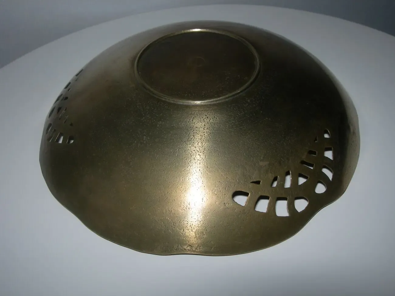 Блюдо, фруктовница, бронза, рельефное, 24 см, Франция 6