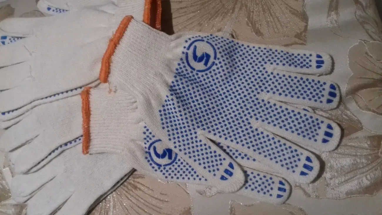 Перчатки рабочие с ПВХ точкой 2